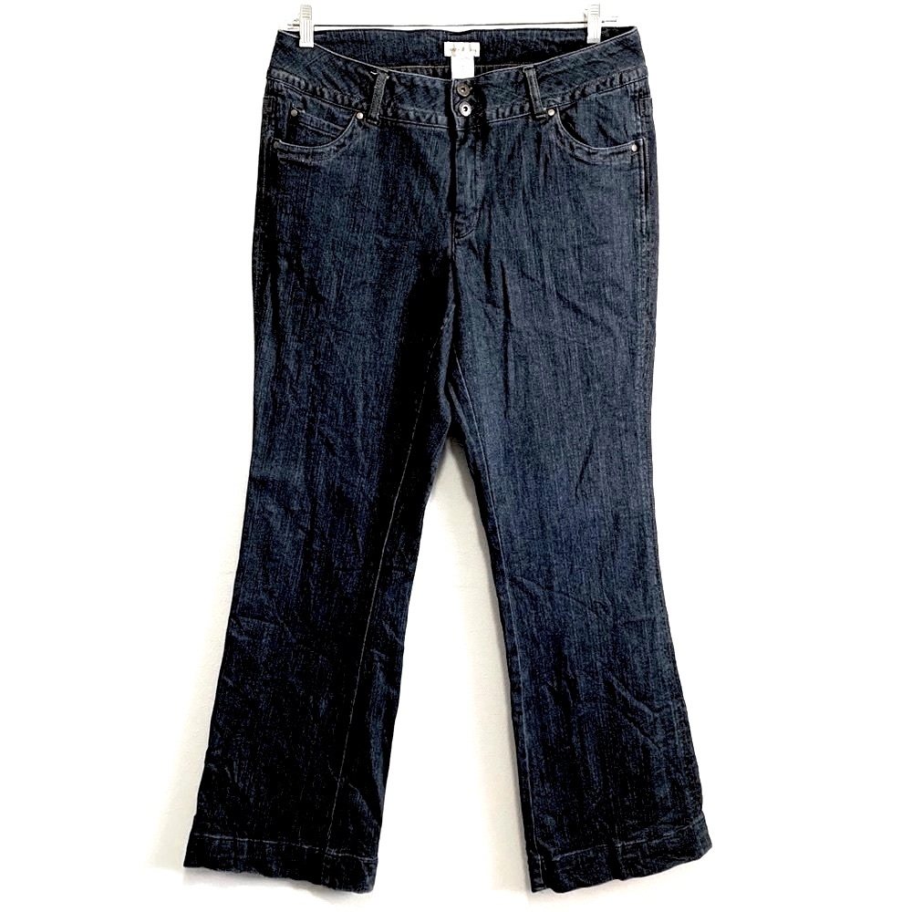 Monroe & Main Long Wide Leg Denim Jeans